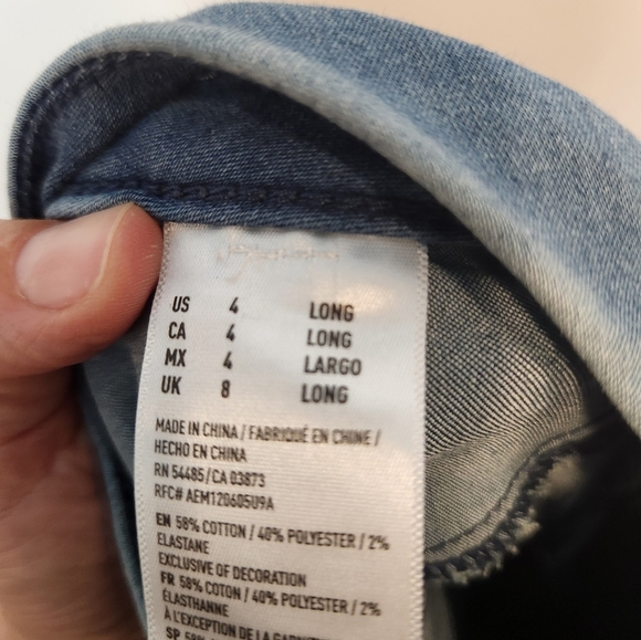 American eagle womens super super stretch skinny jean size 4L long - Picture 5 of 5